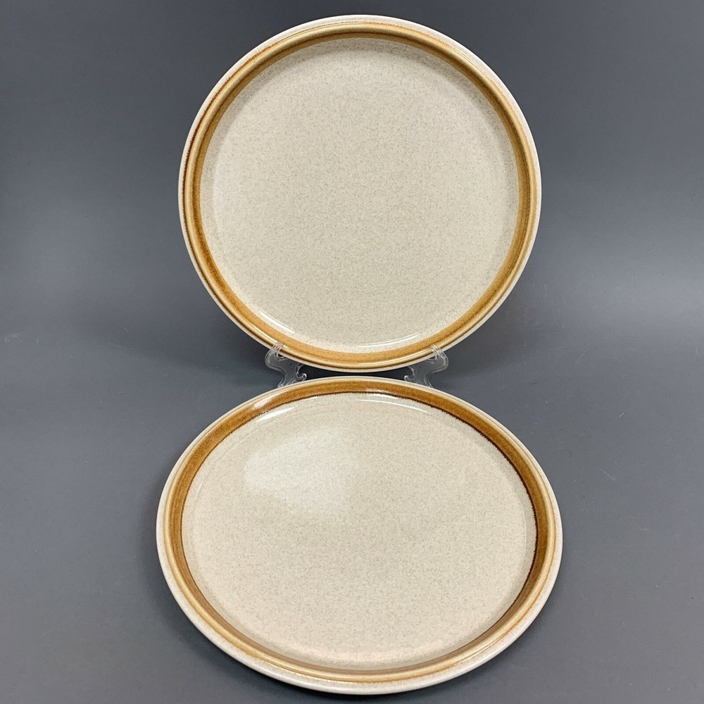 Mikasa Stone Manor Chop Plates Round Platter Tray F5800 Brown Band